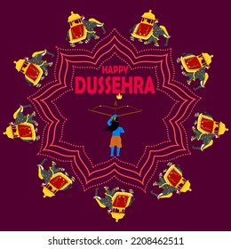 Poster Dussehra Festival Karnataka Mysore Dasara Stock Vector (Royalty ...