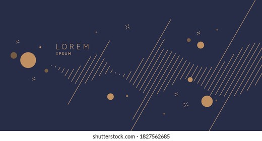 Afiche con onda dinámica. Ilustración vectorial en un estilo plano mínimo. Antecedentes abstractos.