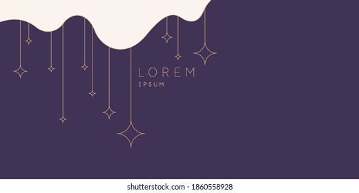 Poster with dynamic wave. Vector illustration in minimal flat style. Abstract background.