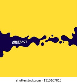 Poster with dynamic waves. Vector illustration in minimal flat style