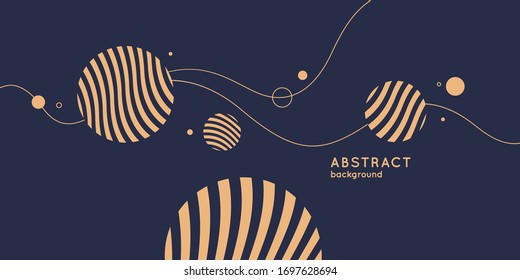 Afiche con olas dinámicas. Ilustración vectorial en estilo plano mínimo.Antecedentes abstractos.