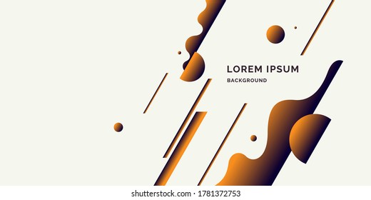 Poster with dynamic waves. Vector illustration in minimal flat style. Abstract background.