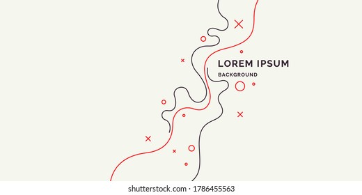 Afiche con olas dinámicas. Ilustración vectorial en un estilo plano mínimo. Antecedentes abstractos.