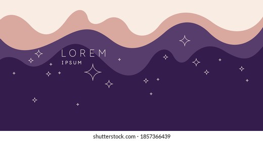 Afiche con olas dinámicas. Ilustración vectorial en un estilo plano mínimo. Antecedentes abstractos.