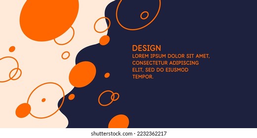 Poster with dynamic waves. Vector illustration in minimal style. Abstract background.