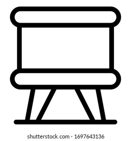 Poster easel icon. Outline poster easel vector icon for web design isolated on white background