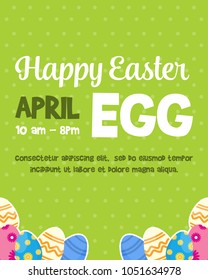 Poster of easter eeg cute background