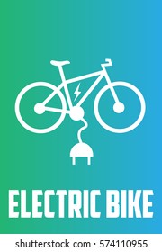 Poster Electric Bik. Vector Illustration