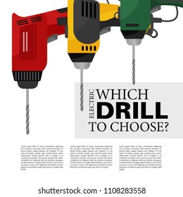 
A poster with an electric drills