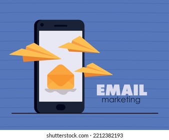 poster of email with a phone and letters