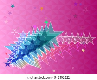 poster with emblematic constellation, theoretical form around card