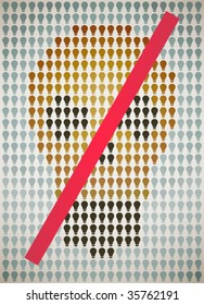 The poster encourages abandon incandescent lamps. Skull version.