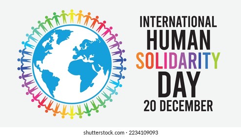 Poster for event International Human Solidarity Day in vector format