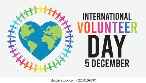 Poster for event International Volunteer Day in vector format