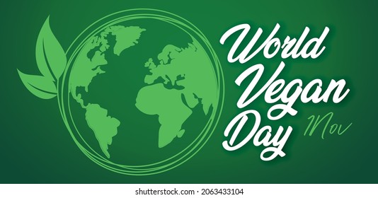 Poster for event World Vegan Day in vector format