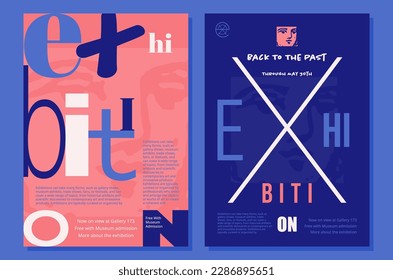 The poster of the exhibition presents an amazing combination of modern technology and art. The latest trends in art and technology. Vector flat illustration.