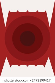 Poster with fangs. Halloween placard design.