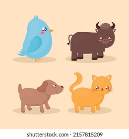 poster of farm animals set