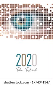 Poster for film festival, eye clinic, eye check up