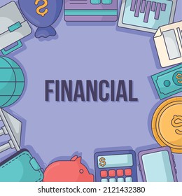 Poster Of Financial Items With Lettering