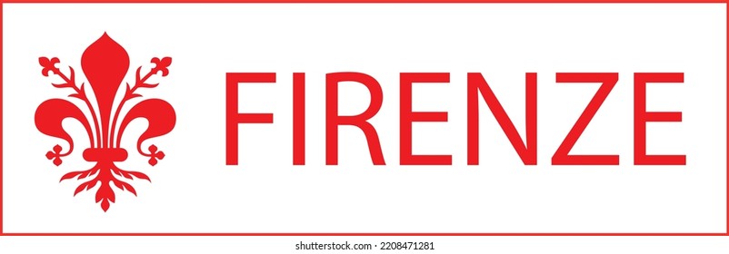 Poster Firenze (Florence) in Italy. Vector illustration