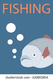  Poster. Fishing competition. Vector.