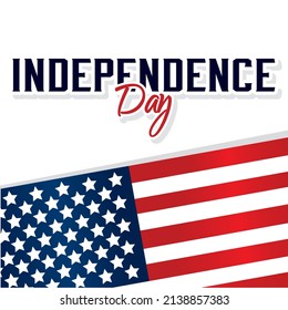 Poster flag usa independence vector illustration