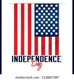 Poster flag usa independence vector illustration