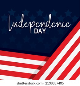 Poster flag usa independence vector illustration