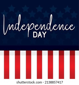 Poster flag usa vertical independence vector illustration