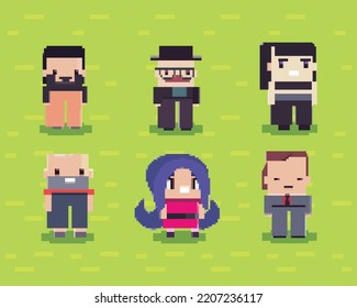 poster of flat 8-bit people community