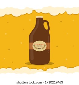 Poster of a flat beer growler