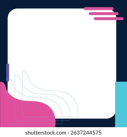 poster flat design border illustration template