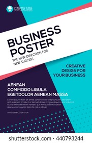 Poster in flat style for your business, cover presentation