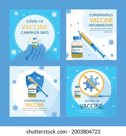 Poster Flat Vaccine Posts Pack