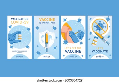 Poster Flat Vaccine Stories Pack