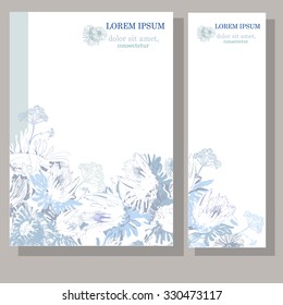 Poster with floral background