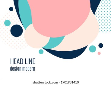 A poster with flowing colored shapes. Corporate template design for covers, posters, banners, flyers, presentations and reports. Vector illustration.