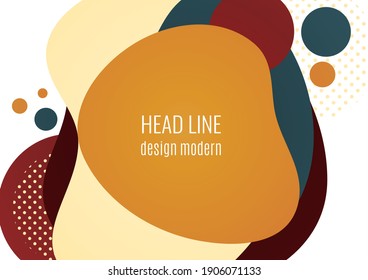 A poster with flowing colored shapes. Corporate template design for covers, posters, banners, flyers, presentations and reports. Vector illustration.