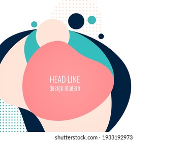 A poster with flowing colored shapes. Corporate template design for covers, posters, banners, flyers, presentations and reports. Vector illustration.