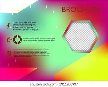 poster flyer brochure cover design layout space for background, vector illustration template in A4 size