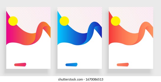 poster flyer brochure cover design layout space for photo background, vector illustration template in A4 size