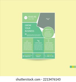 Poster flyer brochure cover design layout for commercial use. Vector illustration in A4 size