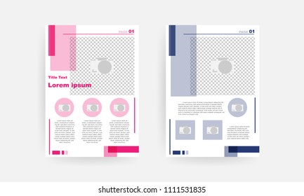 poster, flyer, brochure Design cover graphic have space for photo to background layout, template in A4 size in business.