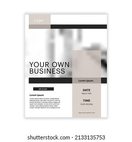 Poster flyer, brochure pamphlet brochure cover design layout space for photo background, vector illustration template in A4 size, Minimal brochure layout and modern report business flyers poster templ
