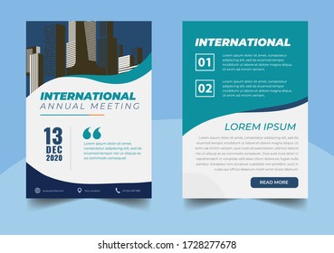 poster flyer brochure template design for event, modern flat design A4 size