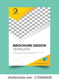 poster flyer brochure template design, modern flat design A4 size