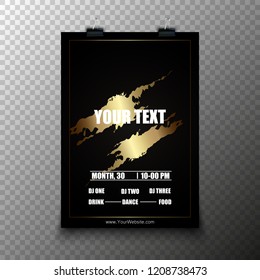 Poster, flyer - dating party Background Template on transparent background - Vector Illustration