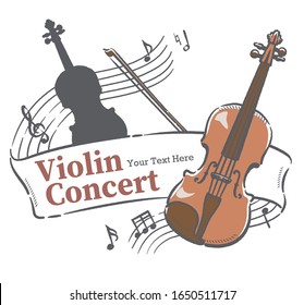 Diseño de póster o volante con instrumentos musicales. Ilustración vectorial.