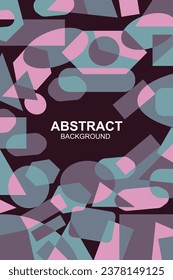 Poster or Flyer design for social media. Abstract Bauhaus geometric pattern background, vector circle, triangle and square lines color art design.